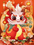 龙年春节插画