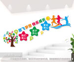 幼儿园楼梯间文化墙图片