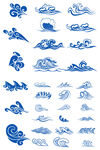 PSD浪花波浪原始