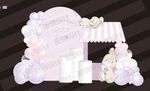 兔子甜品背景