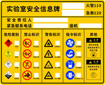 学校实验室安全信息牌标识标志