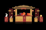 中秋月饼展台