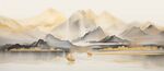 千里江山大气山水画