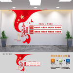 四个意识党建文化墙