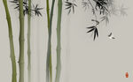 水墨竹子背景