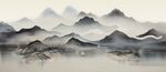 中国传统国画山水装饰画