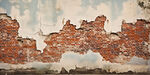 复古斑驳红砖水泥墙背景墙壁画