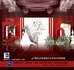 红色婚礼背景