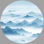 圆形山水画