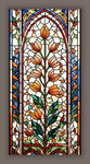 蒂凡尼教堂彩绘彩晶百合玻璃图案