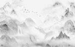 高山流水电视背景墙