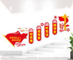 党建楼梯文化墙图片
