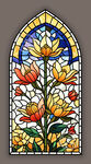 教堂蒂凡尼玄关门窗彩绘玻璃图案