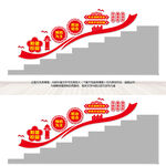 校园消防安全楼梯文化墙