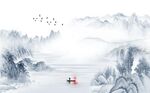 山水背景墙