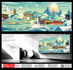 国潮洛阳城市地标建筑插画