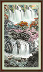 招财山水画 