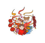新国潮春节传统节日插画
