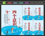 四个意识展板