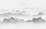 水墨山