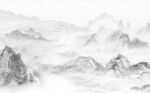 中式山水背景墙