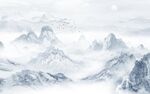 旭日东升山水背景墙
