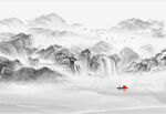  水墨山水画图