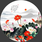 水墨荷花