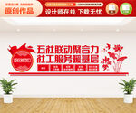 五社联动文化墙