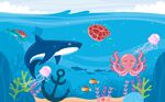 卡通海洋世界