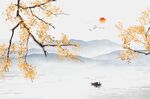 银杏山水画