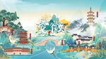 国潮风安徽城市地标