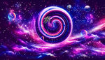 大气唯美星空软膜装饰画
