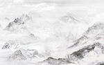 水墨石纹山水