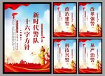 警队文化党建海报