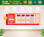 红色企业文化墙