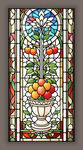 餐厅主题蒂凡尼彩绘水果玻璃图案