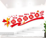  文明社区楼梯文化墙图片