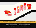 党建楼梯文化墙  