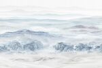 瀑布山水画