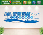 梦想起航文化墙