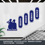 派出所楼梯文化墙