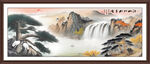 黄山迎客松国画