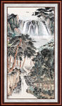 山水竖幅 