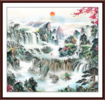 中堂画山水画