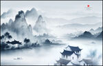 水墨山水画
