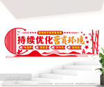 持续优化营商环境文化墙图片