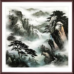 方斗山水画