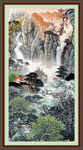 风景画竖幅 