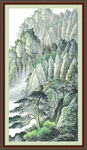 竖式山水 